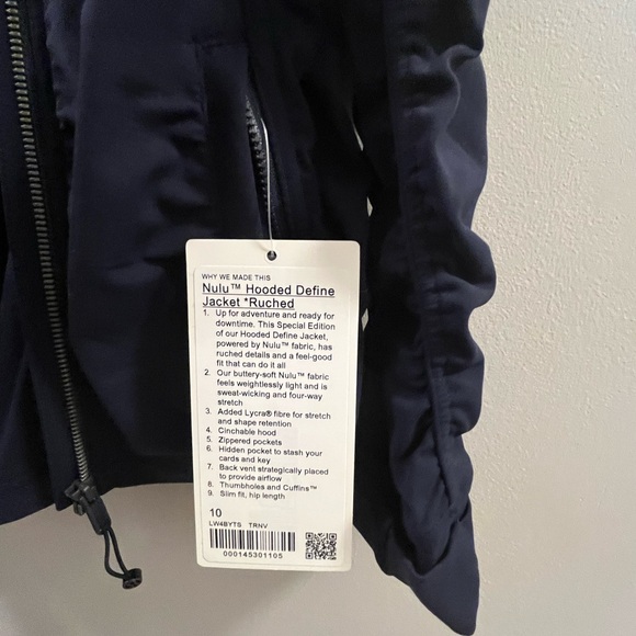 Lululemon Nulu Hooded Define Jacket *Ruched* - True Navy - Picture 4 of 5